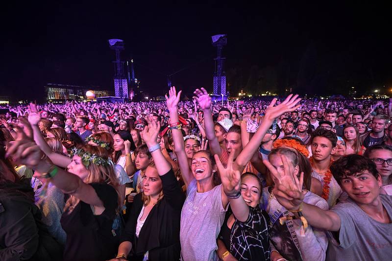 Hudební festival Colours of Ostrava 2018 v Dolní oblasti Vítkovice, 21. července 2018 v Ostravě.