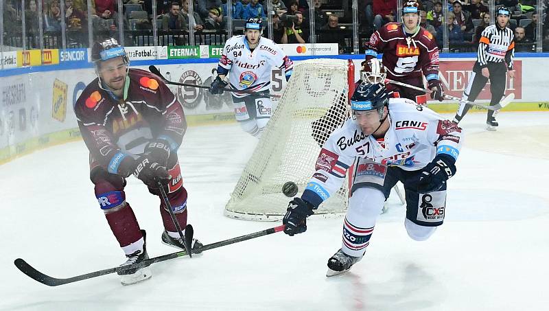 Utkání předkola play off hokejové extraligy - 3. zápas: HC Sparta Praha - HC Vítkovice Ridera, 14. března 2019 v Praze.