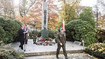 Ceremonie k 98. výročí vzniku samostatného československého státu v Ostravě.