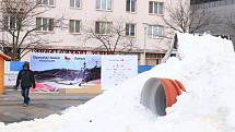 Příprava Korejské vesničky na Masarykově náměstí v Ostravě, která zde bude fungovat po dobu olympiády a Olympijského festivalu Ostrava 2018. 