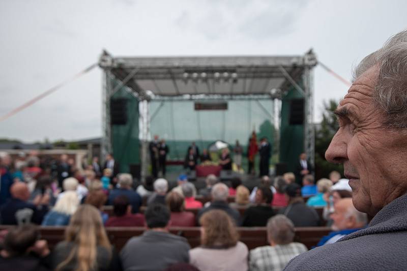 Prezident Miloš Zeman na návštěvě obce Jakartovice, 15. května 2018.