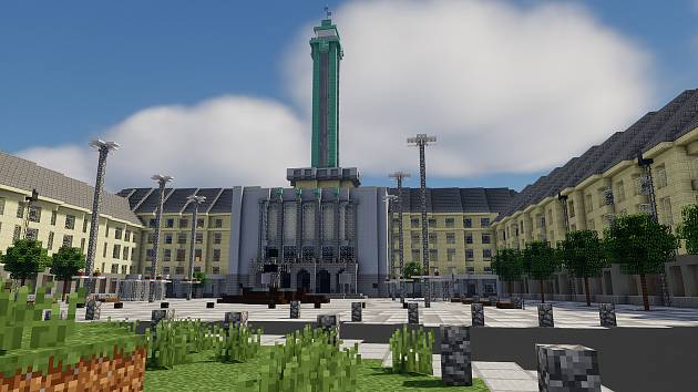 Skupina builderů pod názvem Team Czechoslovakia buduje město Ostrava ve hře Minecraft.