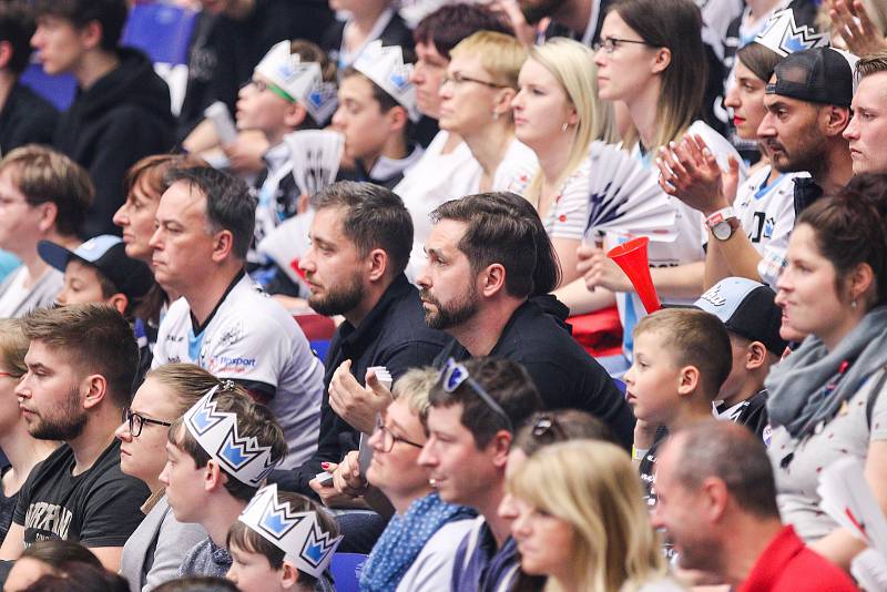 Superfinále play off Tipsport superligy - Technology florbal Mladá Boleslav - 1. SC TEMPISH Vítkovice, 14. dubna 2019 v Ostravě. Na snímku fanoušci.