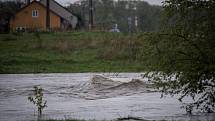 Řeka Odra v ostravské části Polanka nad Odrou a Proskovice, pátek 28. dubna.