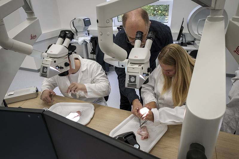 Nové Simulační centrum Lékařské fakulty Ostravské univerzity - SIMLEK, 10. října 2022, Ostrava. Výukové pracoviště za více než čtvrt miliardy Kč připomíná svým vybavením skutečnou nemocnici.