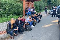 Zadržení migranti v Moravskoslezském kraji.
