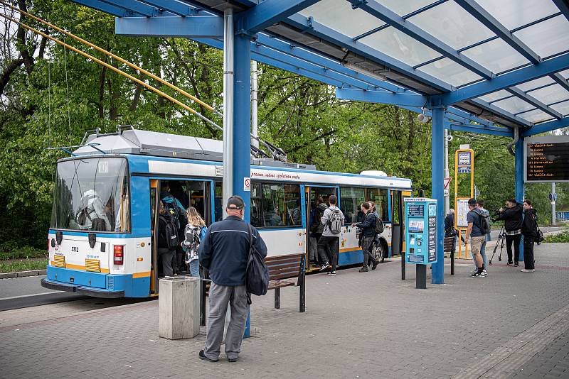 Poslední jízda trolejbusu Škoda 21Tr, 19. května 2023, Ostrava.