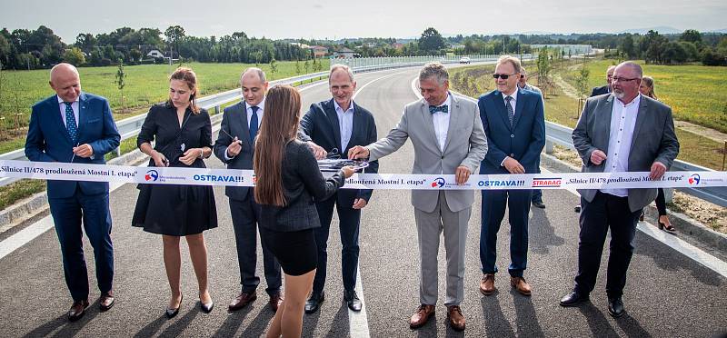 Slavnostní otevření prodloužené Mostní, 22. srpna 2019 v Ostravě-Hrabové.