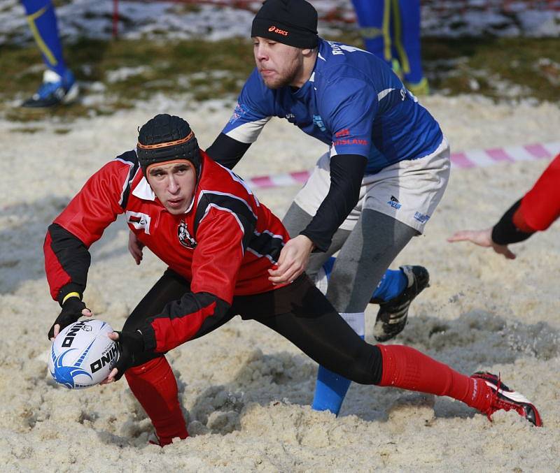 Snow rugby na Skalce.