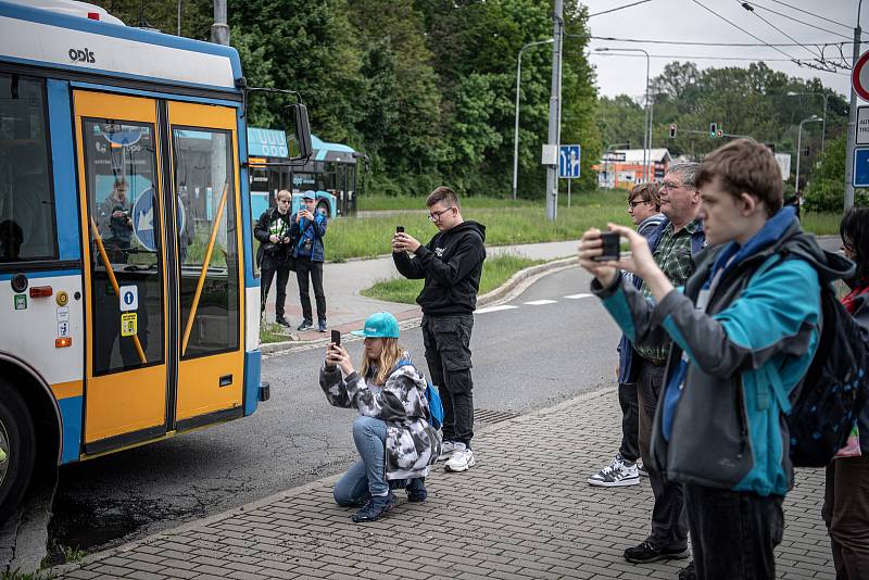 Poslední jízda trolejbusu Škoda 21Tr, 19. května 2023, Ostrava.