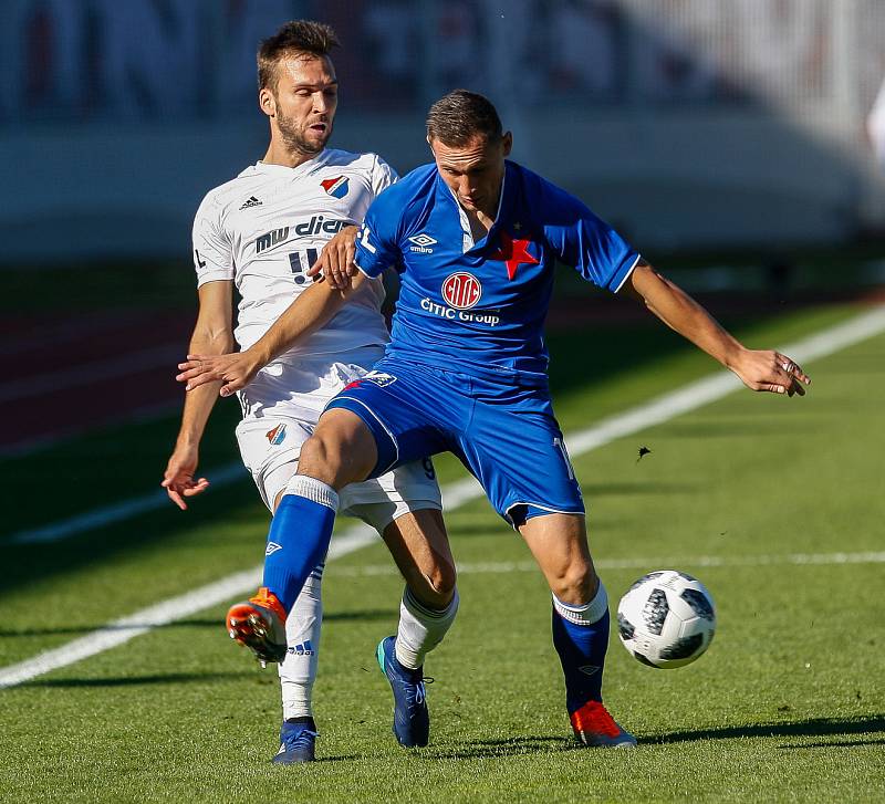 FC Baník Ostrava – SK Slavia Praha, vlevo Lukáš Pazdera, vpravo Jan Bořil