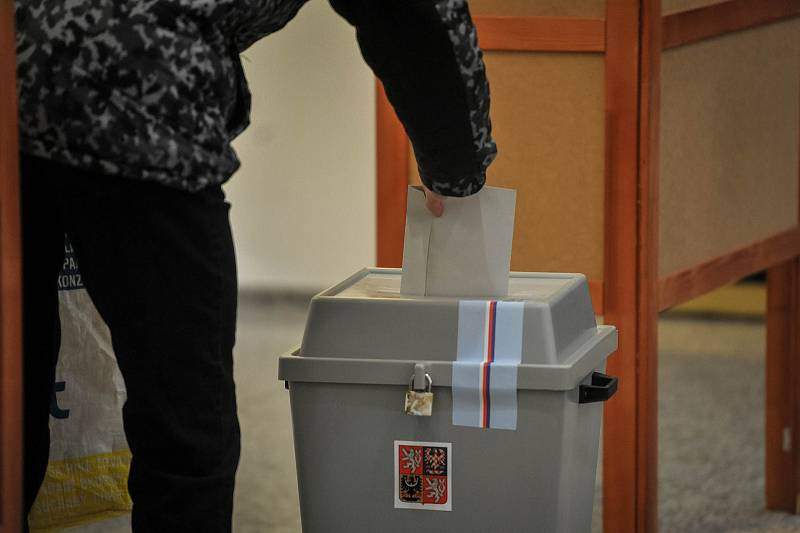 Volební místnost v centru Ostravy (č. 8028), 26. ledna 2018