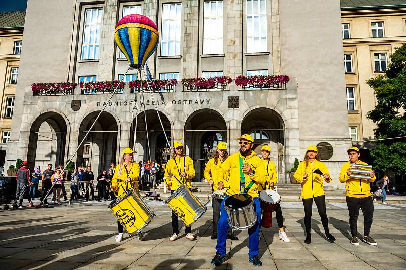 Dvanáctý ročník kulturního festivalu Ostravská muzejní noc. Radnice města Ostravy. 28. srpna 2021.