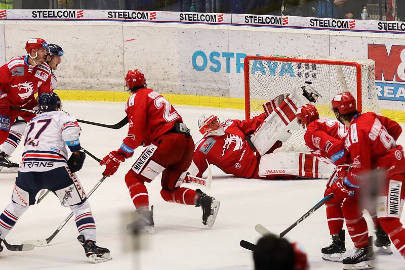 Utkání 34. kola hokejové extraligy: HC Vítkovice Ridera - HC Oceláři Třinec, 12. ledna 2019 v Ostravě.