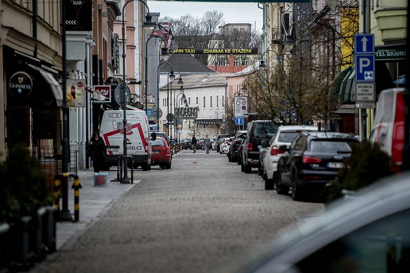 Ulice Stodolní v Ostravě, březen 2019.