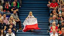Tenisový turnaj žen WTA Agel Open 2022, 7. října 2022, Ostrava. Iga Swiatek z Polska a Catherine MCnally z USA. Fanoušci.