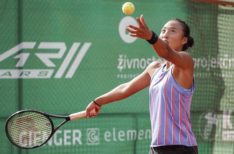 Sedmnáctiletá čínská tenistka Čeng Čchin-wen vyhrála v neděli 20. září turnaj Frýdek-Místek Open Cup s dotací 25 tisíc dolarů. Foto: Frýdek-Místek Open Cup/Pavel Sonnek