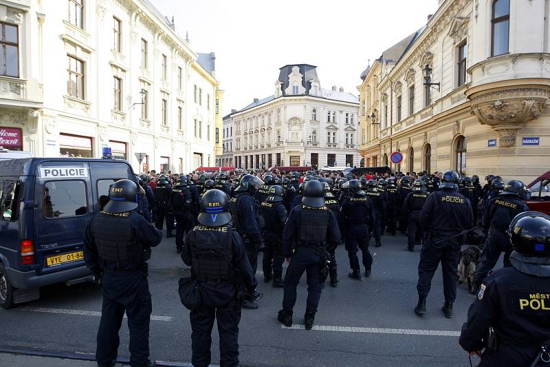 Fanoušci Sparty v Ostravě.