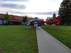 Vrtulník ZZS Moravskoslezského kraje.