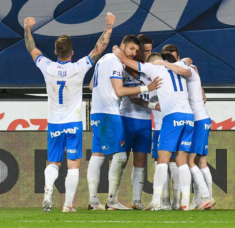 Fotbalisté Baníku Ostrava hráli na Letné proti Spartě (31. kolo FORTUNA LIGY, 9. května 2021).