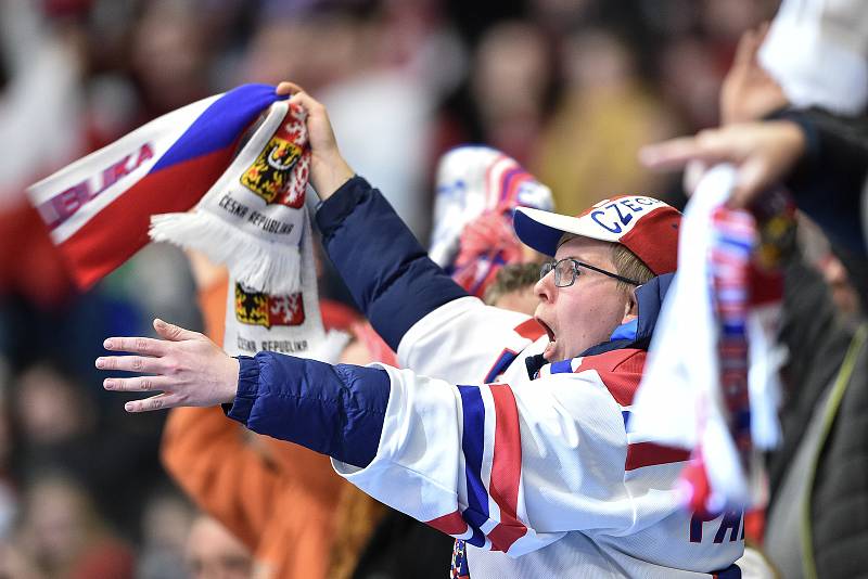 Utkání mistrovství světa hokejistů do 20 let: ČR - USA, 30. prosince 2019 v Ostravě. Na snímku fanoušci.