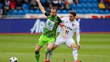 Utkání první fotbalové ligy: FC Baník Ostrava - FK Mladá Boleslav, 16. března 2019 v Ostravě. Na snímku (zleva) Marek Matějovský, Jánoš Adam.