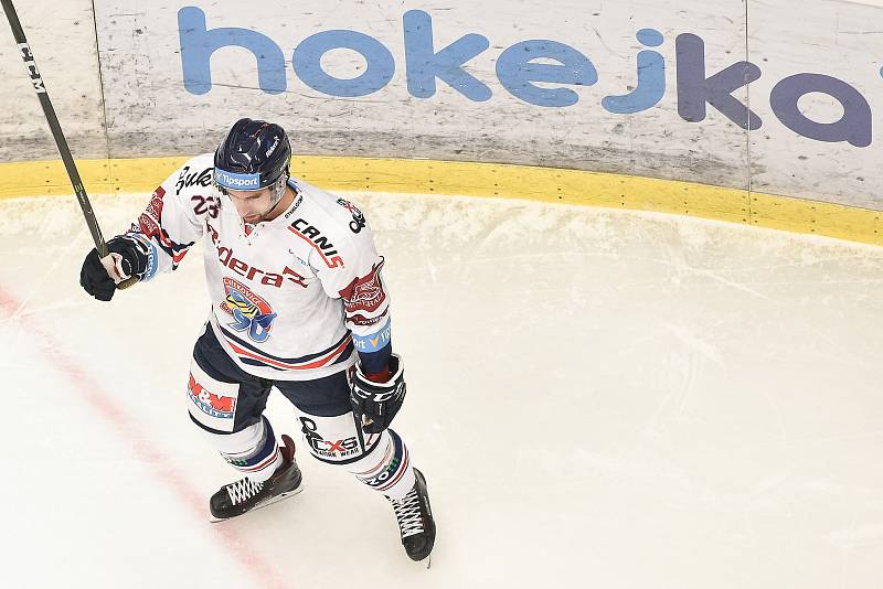 Utkání 32. kola hokejové extraligy: HC Vítkovice Ridera - PSG Berani Zlín, 4. ledna 2019 v Ostravě. Na snímku Ondřej Roman.