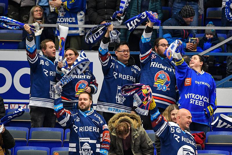 Utkání 40. kola hokejové extraligy: HC Vítkovice Ridera - HC Litvínov, 22. ledna 2023, Ostrava. Fanoušci.