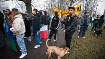 Demonstrace proti rasismu a na podporu obětí rasismu. 