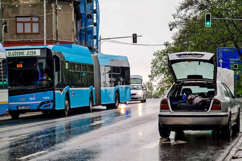 Zatopená myší díra v Ostravě, čtvrtek 13. května 2021 odpoledne.