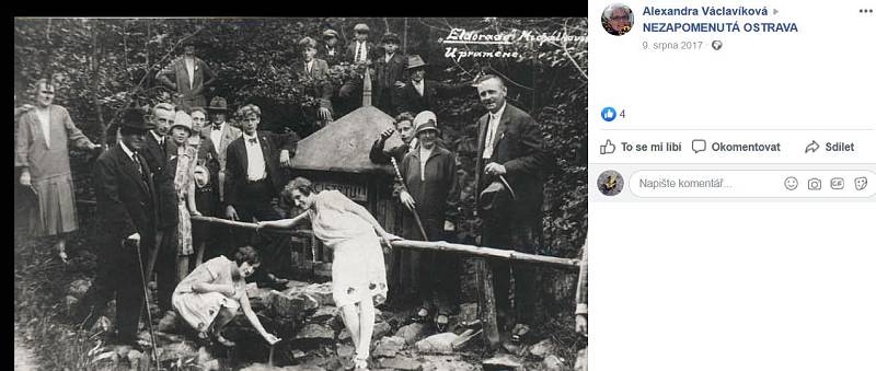 Historický snímek z ostravského obvodu Michálkovice, zveřejněný na sociální síti Facebook ve skupině Nezapomenutá Ostrava.