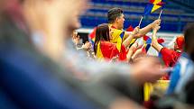 1. kolo tenisového Fed Cupu: Česká Republika - Rumunsko, 10. února 2019 v Ostravě. Na snímku fanoušci česka.
