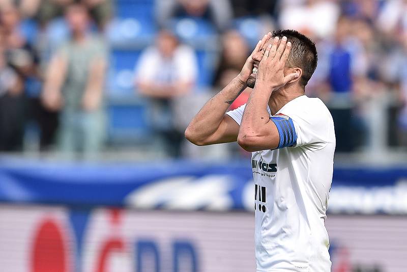 Nadstavba první fotbalové ligy, kvalifikační utkání o Evropskou ligu: FC Baník Ostrava - FK Mladá Boleslav, 1. června 2019 v Ostravě. Na snímku Milan Baroš.