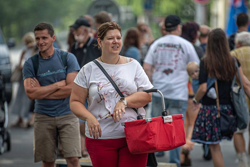 Víkendová pěší zóna Malá Kodaň, kde se uskutečnily farmářské Trhy, co se hledají, 15. srpna 2020 v Ostravě.