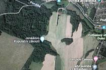 Internetová mapa se vskutku zajímavou lokalitou v Čavisově západně od Ostravy.