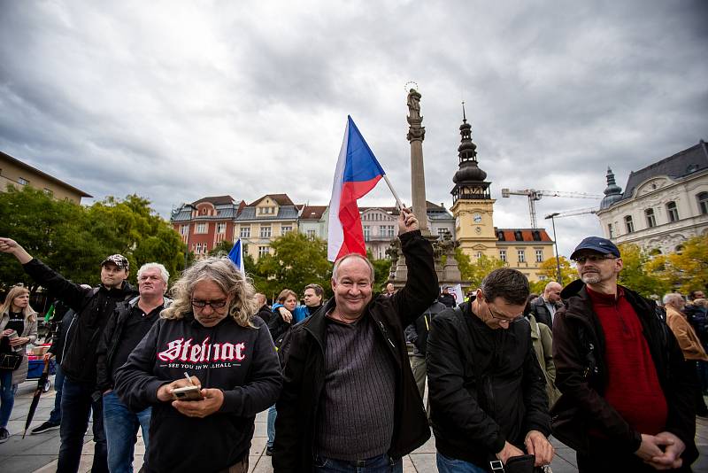 Demonstrace proti vládě na Masarykově náměstí, 28.září 2022, Ostrava.
