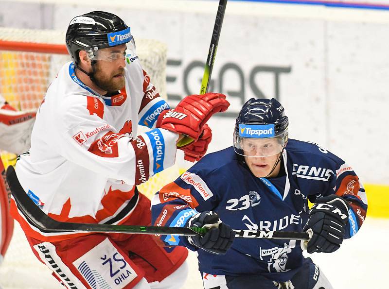 Utkání dohrávky 6. kola hokejové extraligy Vítkovice Ridera - Olomouc 24. listopadu v Ostravě (1. třetina).