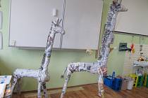 Žákům 4. a 5. ročníku ZŠ T. G. Masaryka Jistebník se podařily krásné žirafy Amy a Sofie. 