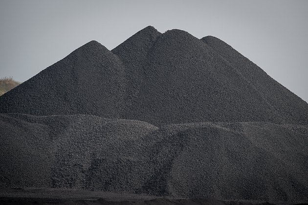 Skládka uhlí v Heřmanicích, 9. říjen 2018 v Ostravě.