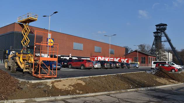 Nová prodejna Lidl v Ostravě, přípravy na otevření, únor 2023.