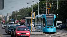 Testovací jízda tramvaje Stadler nOVA 30. května 2018 v Ostravě.