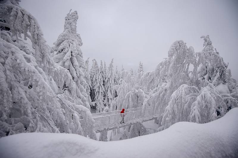 Zima v Beskydech. Ilustrační foto z 11. ledna 2019.