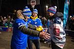 Mikulášský trojboj (HC Vítkovice Ridera - FC Baník Ostrava) v areálu Skalka Family Park, 3. prosince 2019 v Ostravě.