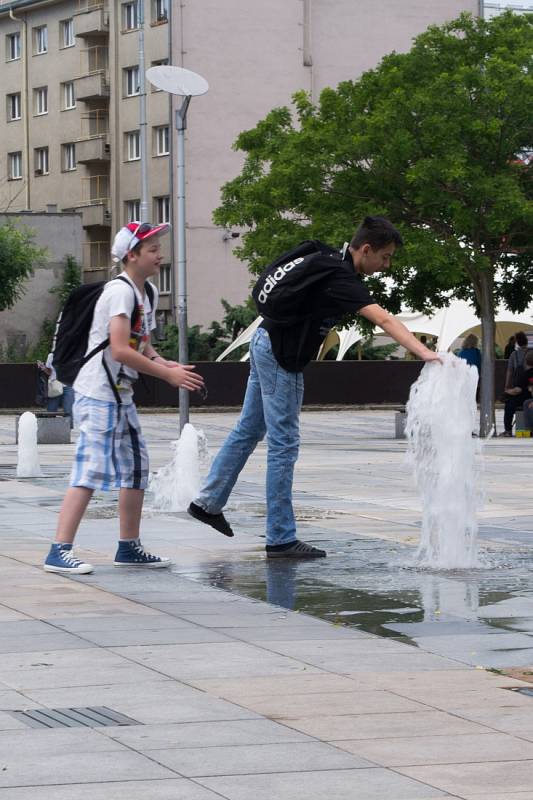 Masarykovo náměstí v Ostravě, červen 2017