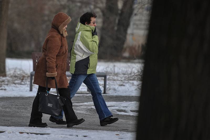 Mrazivé počasí v Ostravě (-9°C) 26. února 2018 v Ostravě.