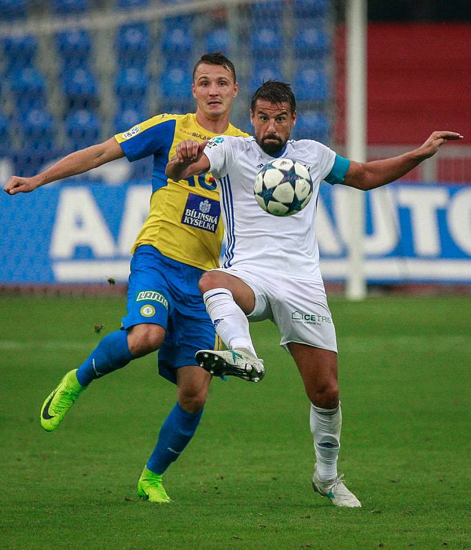 I. liga, 4. kolo, FC Baník - FK Teplice: 3 : 3, na snímku vpravo Milan Baroš