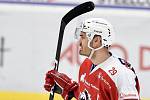 45. kolo hokejové extraligy mezi HC Vítkovice Ridera - HC Dynamo Pardubice v Ostravě dne 14. února 2020. Jan Kolář z Pardubic.