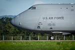 Přílet amerického transportní letoun Lockheed C-5M Super Galaxy, 18. září 2019 v Mošnově