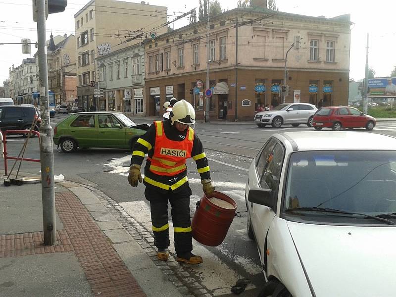 Úterní nehoda v centru Ostravy