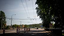 Oprava silnic, 12. června 2019 v Ostravě. Na snímku ulice Českobratrská.